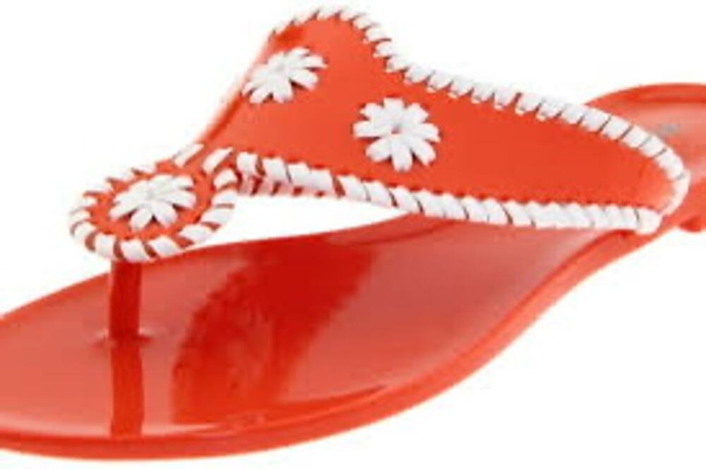 Jack Rogers Orange Jelly Thong Sandals VI